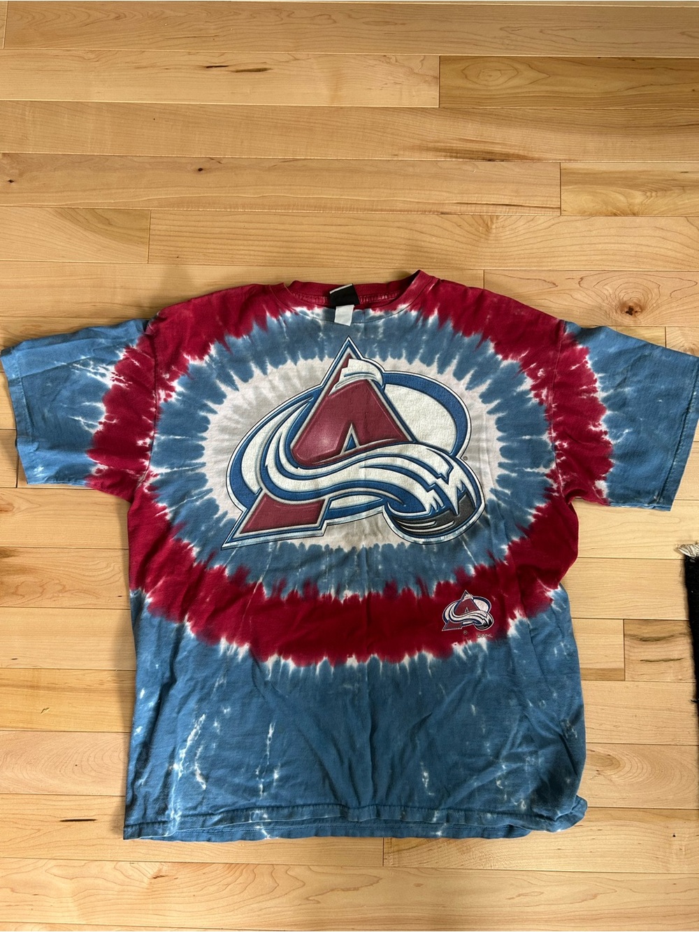 90s Colorado Avalanche Tie-dye - liquid blue